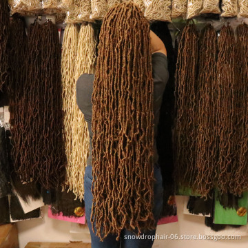 36"  extension braid  custom braiding heat resistant fiber synthetic crotchet curly loc hair